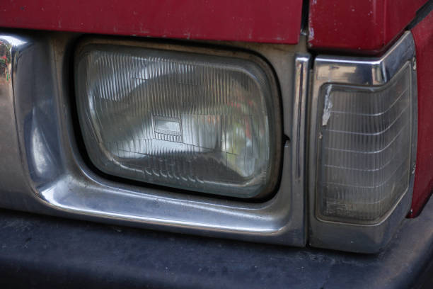 istock Close up headlight of car 1145272247