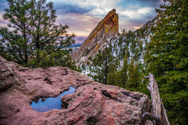 istock Colorful Sunset on Flatirons in Boulder, Colorado 1145274945