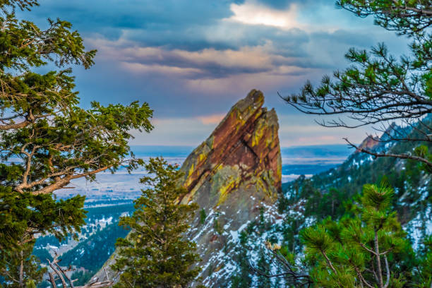 istock Colorful Sunset on Flatirons in Boulder, Colorado 1145275083