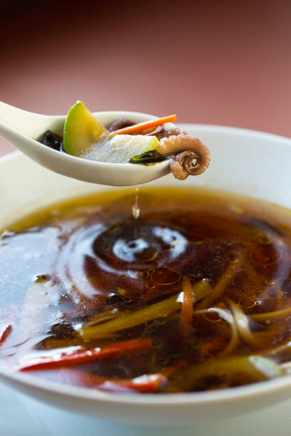 istock Japanese miso soup with seafoods 1145276578