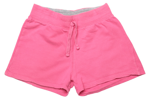 Children's wear - pink shorts isolated on white background