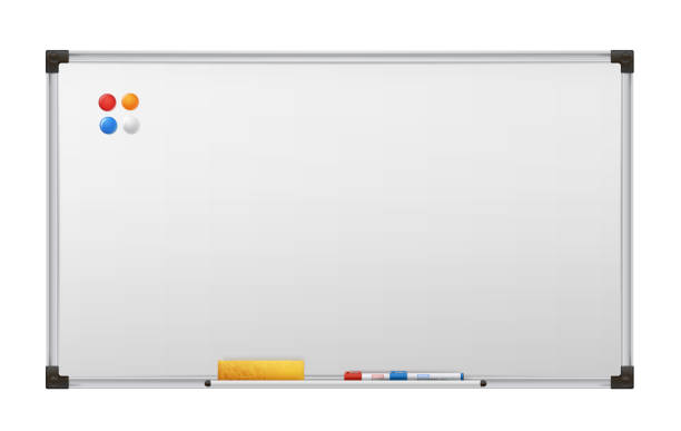 Clean Marker Board Empty White Presentation Billboard Stock Illustration -  Download Image Now - iStock