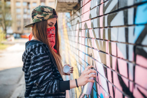 istock Graffiti artist painting 1145280765