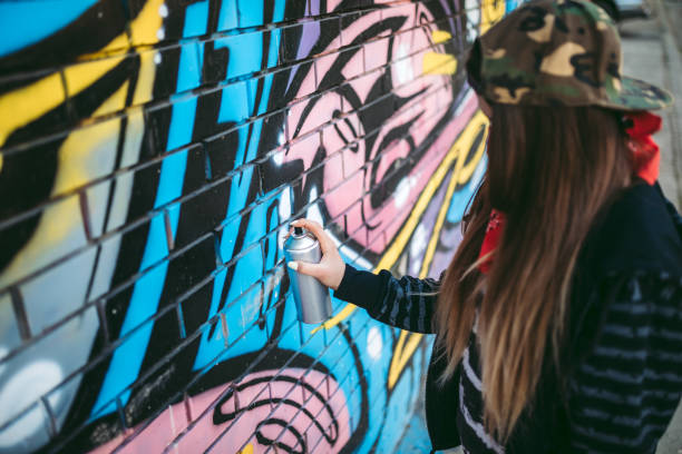 istock Graffiti artist painting 1145281761