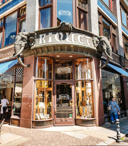 Leipzig, Germany - May 21, 2018: Cafe Riquet as famous landmark in Leipzig