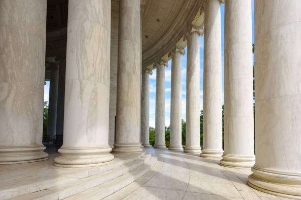 Ionic Columns at Jefferson Memorial, Washington DC Architecturel Ionic Columns at Jefferson Memorial, Washington DC Architecturel presidential election stock pictures, royalty-free photos & images