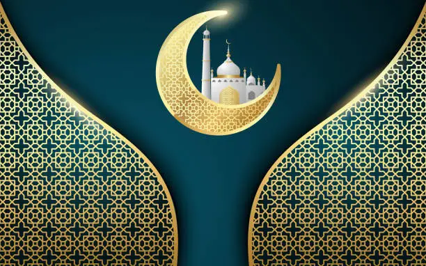 Vector illustration of Ramadan Kareem Greeting card