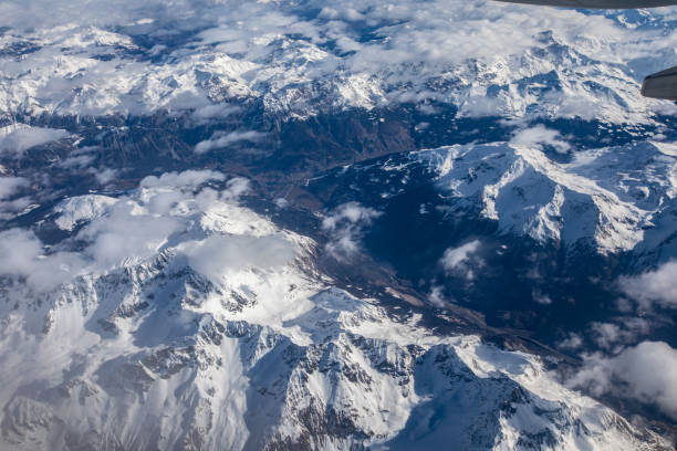 High Angle View on Julian Alps in Italy.