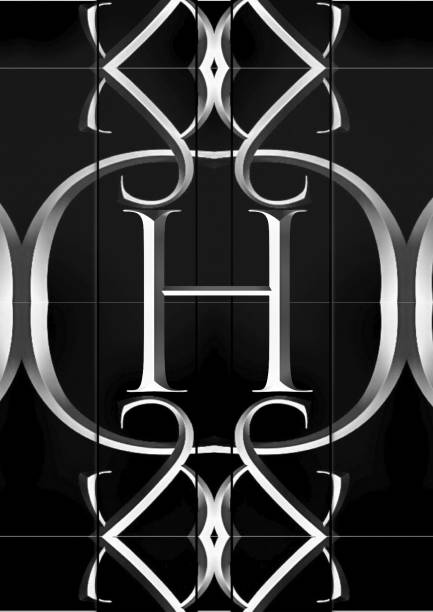 istock Letter H in metal black background 1145288422