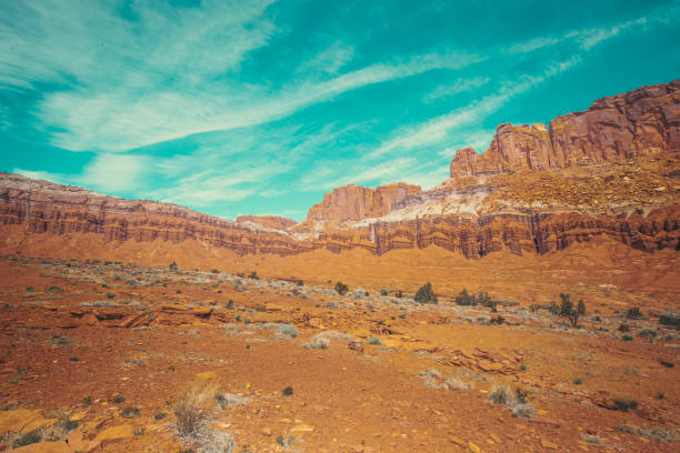 Capitol Reef National Park Rocky Cliff