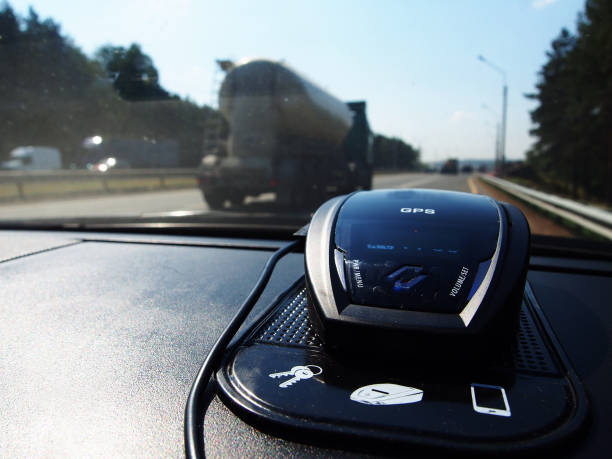 istock Device radar detector for car . Details and close-up. 1145290195