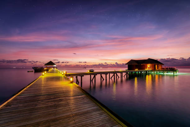 istock A tropical island in the Maldives during sunset 1145297303