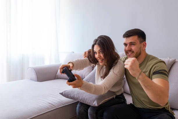 istock Happiness and gaming concept 1145300848