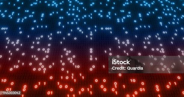 Hacking Red And Blue Digital Binary Code Matrix 01 Background Hacker ...