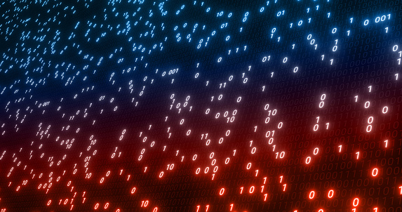Coding Hacking Colors Hacking Red And Blue Digital Binary Code Matrix 01 Background Hacker ...