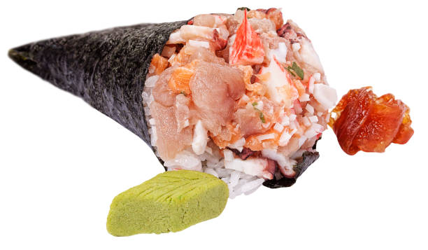 istock Temaki Tuna Sushi on white background 1145304531
