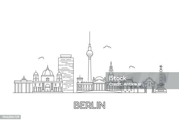 Berlin Skyline Vector Illustration Stock Illustration - Download Image Now - Berlin, Urban Skyline, Icon Symbol