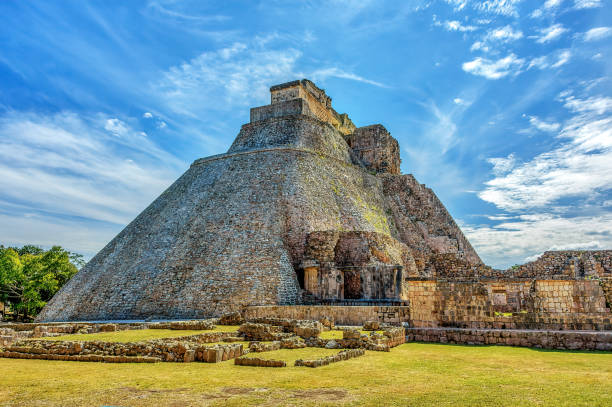 istock Pyramid of the Magician a step pyramid located in Uxmal, Mexico 1145304910