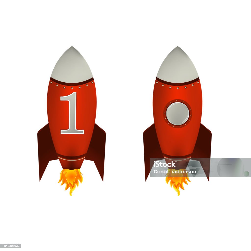 Red Rockets Or Shell Drawing Red Rockets Isolated Stock Illustration - Download Image Now ...