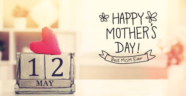 istock 12 May Happy Mothers Day message with calendar 1145314490