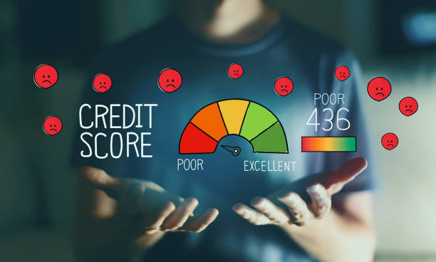 istock Poor credit score with young man 1145315638