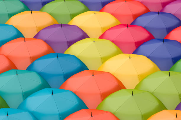 istock 3d rendering, the umbrella with Shed film background 1145341796