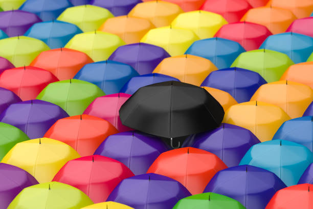 istock 3d rendering, the umbrella with Shed film background 1145342323