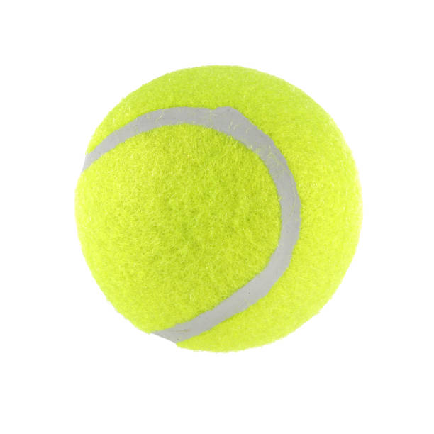 istock Tennis ball isolated on white background with clipping path 1145345599