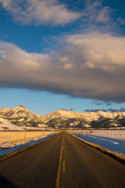 istock Montana Winter Road 1145345827