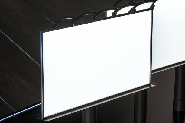 istock 3d rendering, blank advertising board In the night scene 1145358984