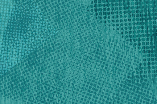 Grunge Textured Background - Abstract Half Tone Effect Turquoise Teal