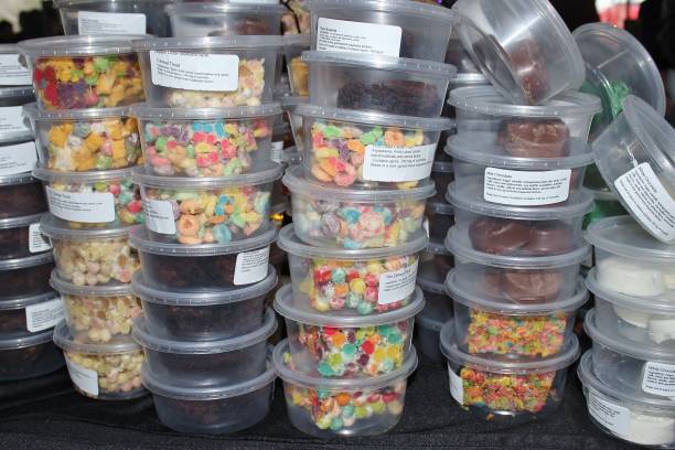 Marijuana products: edible treats stock photo