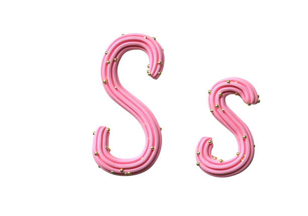 pink candy font - alcorza fotografías e imágenes de stock
