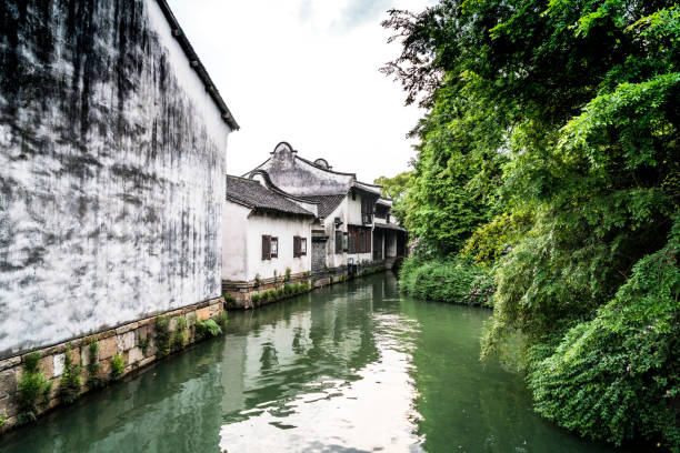 Beautiful Chinese water town Wuzhen, Asia, China - East Asia, Jiangsu Province, Shanghai, Suzhou water town zhouzhuang china stock pictures, royalty-free photos & images