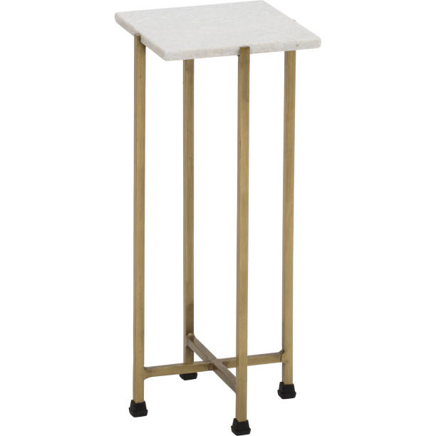 istock Solid Brass Tapered Leg Beveled Glass, end table side tables small regency gold leaf white top cover with white background 1145380506