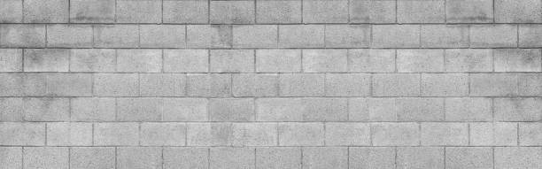 istock Panorama of cement block wall texture and background 1145382489