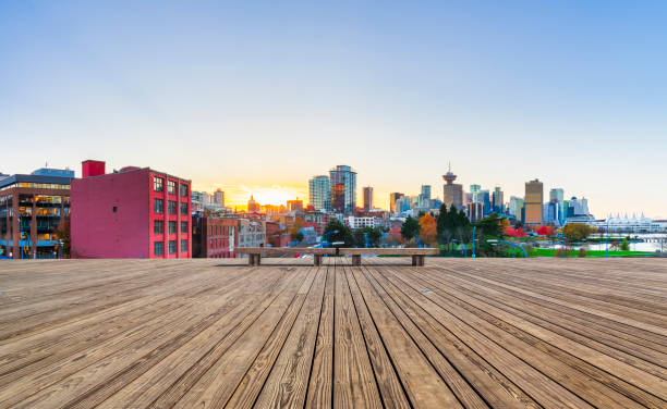 istock view of cityscape during sunset,Vancouver 1145383524