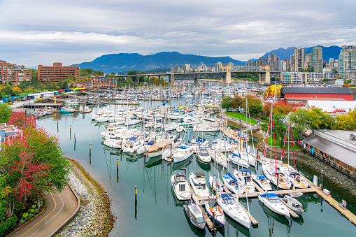 Vancouver, Canada - July 25, 2023: The view of Vancouver Centerm Terminal, Vancouver, Canada.