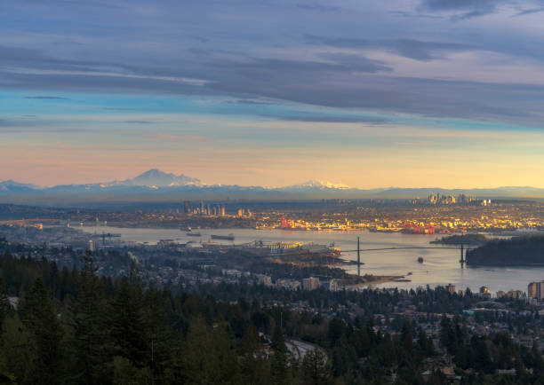 istock panoramic aerial view of vancouver skyline at sunset 1145384731