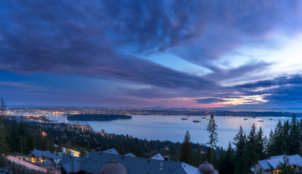 istock panoramic aerial view of vancouver skyline at dusk 1145384765