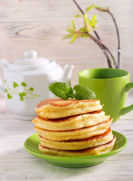 istock Pile of pancakes served 1145387852