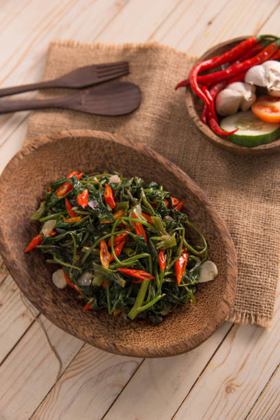 istock Stir fried water spinach or cah kangkung 1145387984