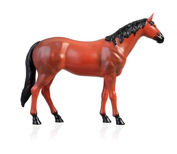 istock Animal plastic horse toy isolated on white background. 1145392437