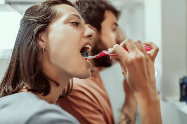 istock The couple that brushes together, stays together 1145394764