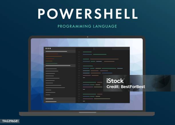 Powershell Programming Language Stock Illustration - Download Image Now ...