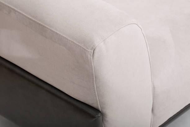 istock seats cozy leather sofa, 2 seater modern sofa in light grey fabric, 2-Seat Sofa, Feather Cushion Sofa, 1145397893