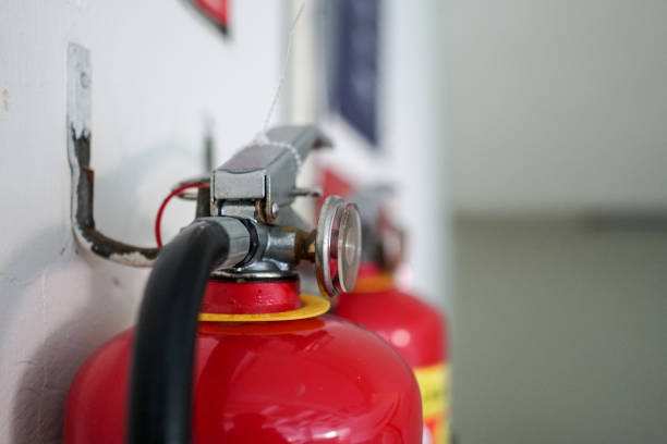 istock Extinguisher in public places. 1145402783