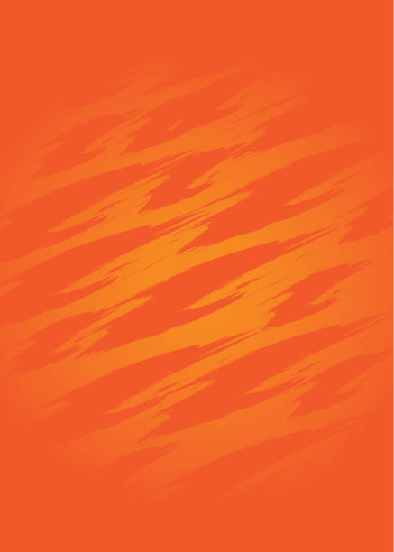 Bright and Bold Orange Grunge Textured Background Template vector art illustration