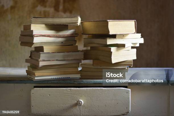 Ancient Used Books Stock Photo - Download Image Now - Education, Ancient, Antique