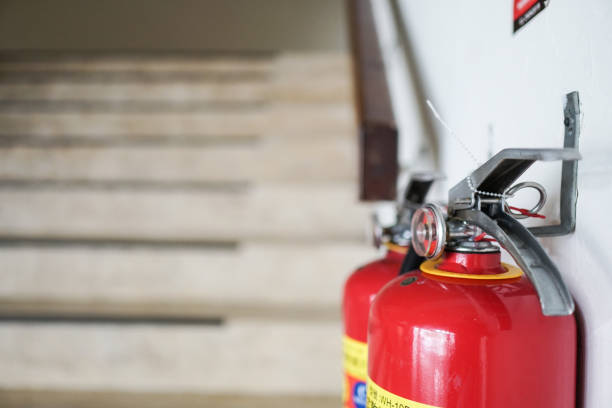 istock Extinguisher in public places. 1145406054